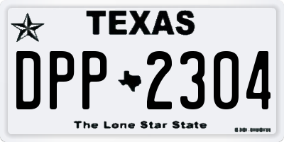 TX license plate DPP2304