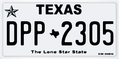 TX license plate DPP2305