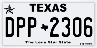 TX license plate DPP2306