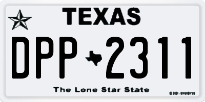 TX license plate DPP2311