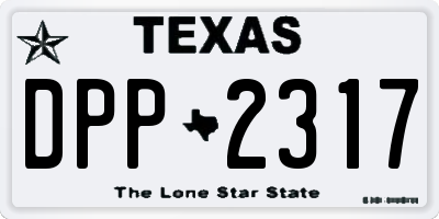 TX license plate DPP2317