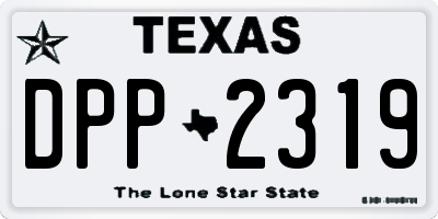 TX license plate DPP2319