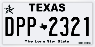 TX license plate DPP2321