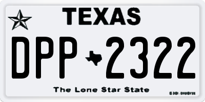 TX license plate DPP2322