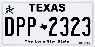 TX license plate DPP2323