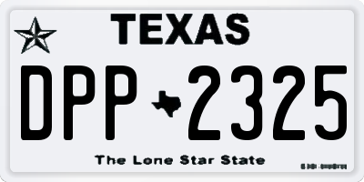 TX license plate DPP2325