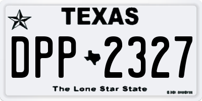 TX license plate DPP2327