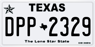 TX license plate DPP2329