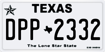 TX license plate DPP2332