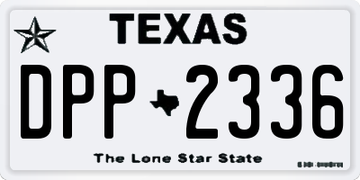 TX license plate DPP2336