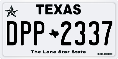 TX license plate DPP2337