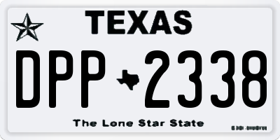 TX license plate DPP2338