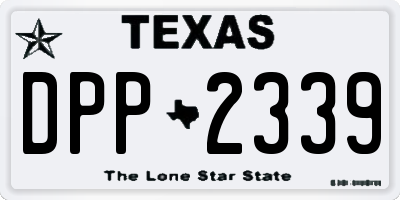 TX license plate DPP2339