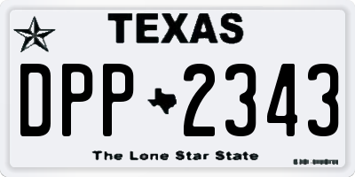 TX license plate DPP2343