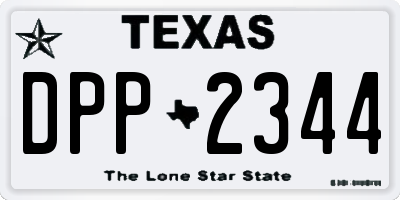 TX license plate DPP2344