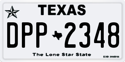 TX license plate DPP2348