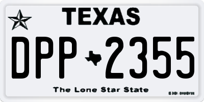 TX license plate DPP2355