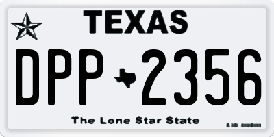 TX license plate DPP2356