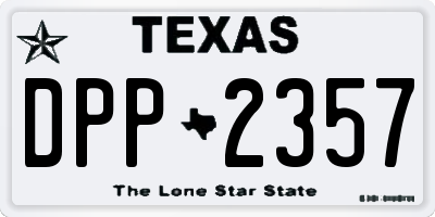 TX license plate DPP2357