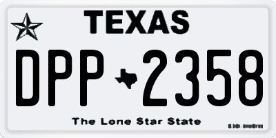 TX license plate DPP2358