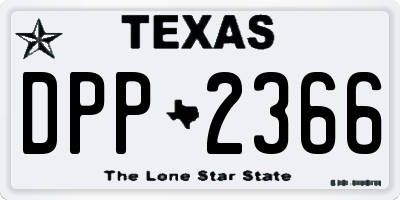 TX license plate DPP2366