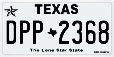 TX license plate DPP2368