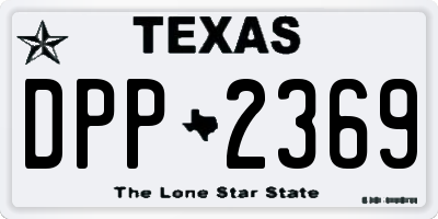 TX license plate DPP2369