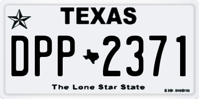 TX license plate DPP2371