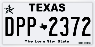 TX license plate DPP2372