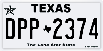 TX license plate DPP2374