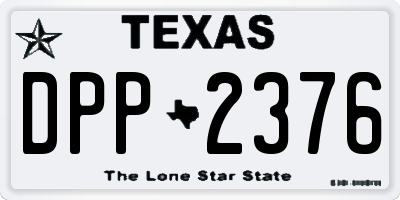 TX license plate DPP2376