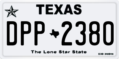 TX license plate DPP2380