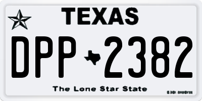 TX license plate DPP2382