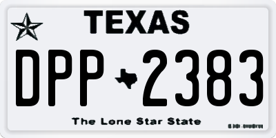 TX license plate DPP2383