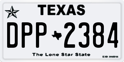 TX license plate DPP2384