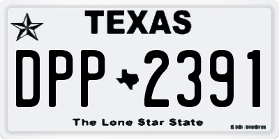 TX license plate DPP2391