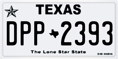 TX license plate DPP2393