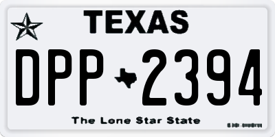 TX license plate DPP2394