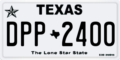 TX license plate DPP2400