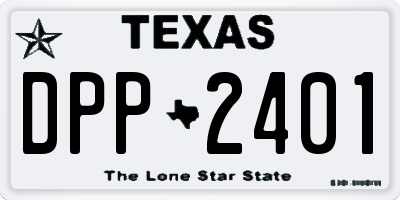 TX license plate DPP2401