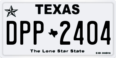 TX license plate DPP2404