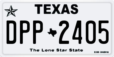 TX license plate DPP2405