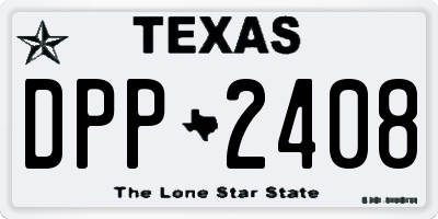 TX license plate DPP2408