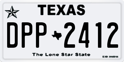 TX license plate DPP2412