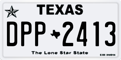 TX license plate DPP2413