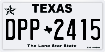 TX license plate DPP2415