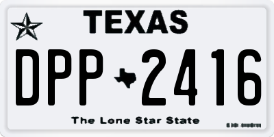 TX license plate DPP2416