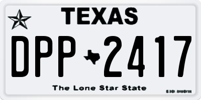 TX license plate DPP2417