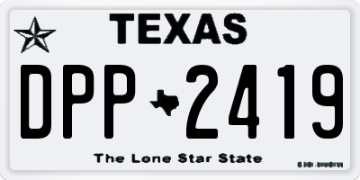 TX license plate DPP2419