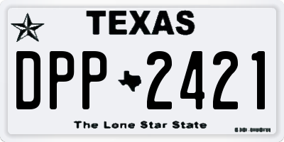 TX license plate DPP2421